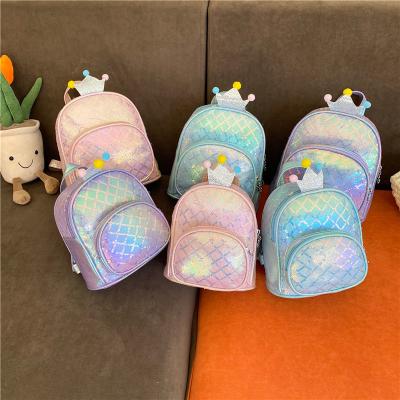 China Waterproof Kindergarten Children Crown One Shoulder Cartoon Backpack Baby Travel Backpack Casual School Bag For Primary School for sale