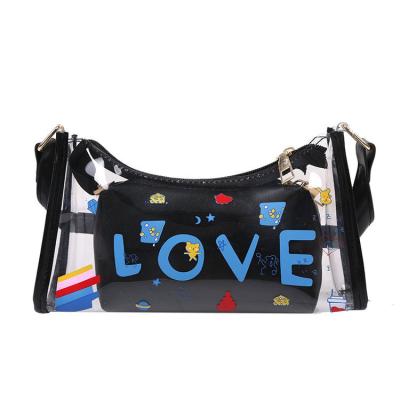 China Fashion Women Purses Women Summer Cute Modern Cheap Wholesale Handbags Transparent Fashoion muyer Beach Hand PVC Tote Bag Bolsa bolso de mano for sale