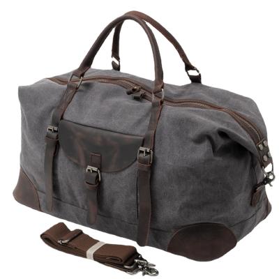 China 2022 fashion large luggage sport gym fleece fitness waxed canvas business travel clothes overnight duffel bag wholesale to weekender for sale