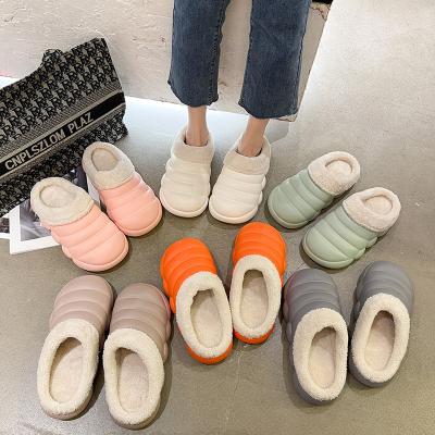 China Wholesale Fashion Trend Durable Cheap Durable Fashion Couples Luxury EVA Wool Thick Matching Unique Slippers for Men and Women for sale