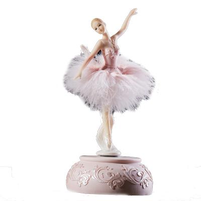 China Personalized Custom Romantic Mechanical Creative Classical Music Box Eco-friendly Vintage Retro Kids Women Musical Ceramic Ballerina Gift for sale