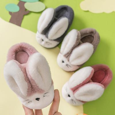 China Wholesale Cheap Hot Selling Cute Rabbit Winter Thermal Deodorization Kids Cute Shoes Lovely Slides Plush Fur House Slippers For Kids for sale