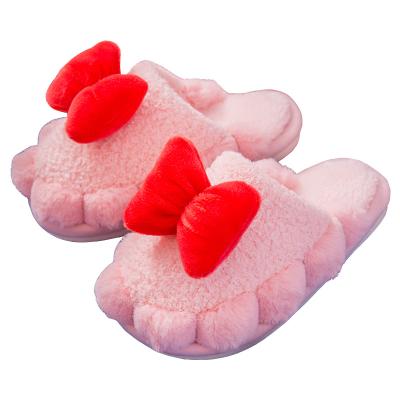 China Autumn And Winter Deodorization Household Floor Cartoon Plush Baby Parenting Baby Plush Baby Kids Women Women Fur Designer Matching Warm Slippers for sale