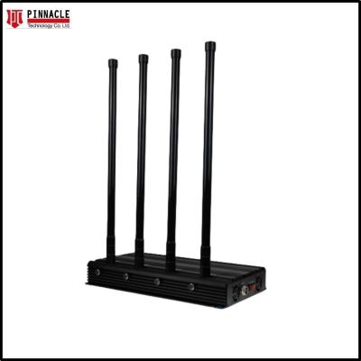 China Desktop 150W Scramble Cell Phone Signal Wifi Blocker High Power 4 Antennas 900MHZ for sale