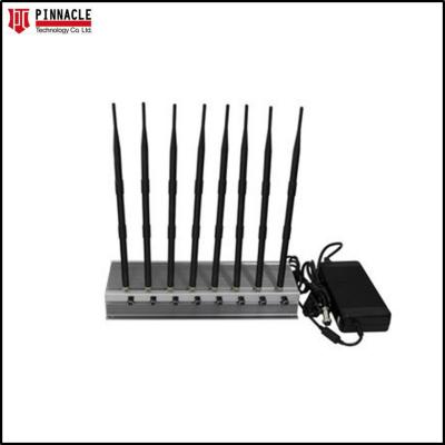 China Powerful 8 Antennas Jammer Lojack GPS WiFi VHF UHF Cell Phone And Wifi Blocker 80W for sale