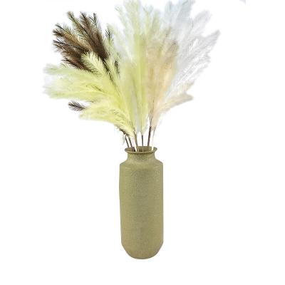 China Modern Wedding Flowers Luxury Colorful Artificial Pampas Grass Festival Flowers Fluffy Light Pampas Grass for sale