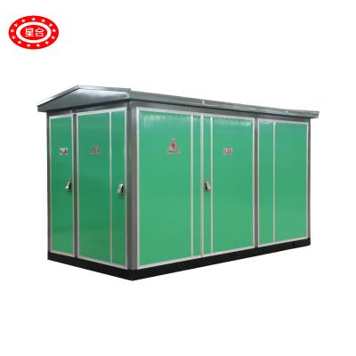 China Industrial Outdoor Power Supplies 12KV YB Distribution Combined Transformer Box Type Electrical Substation for sale