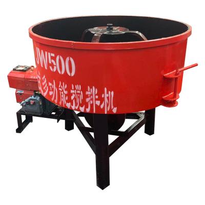 China Constrction Construction JW500 Diesel Fixed Binding Flat Concrete Mixer Small Pan Type 500L for sale