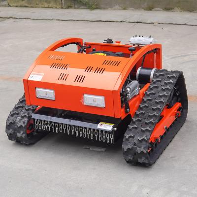 China Weeding Multifunctional Remote Control Crawler Lawn Mower,Small Lawn Mower For Wasteland Mower On Road Slope for sale