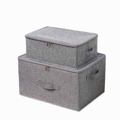 China Free customization wholesale custom logo folding foldable non-woven cube clothes storage box for sale