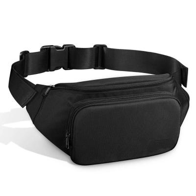 China OEM custom and wholesale 2019 anti-theft fashion sell well sturdy and durable zipper 4 pockets waterproof nylon pussy pack waist bag for sale