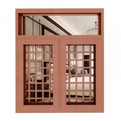 China Swing Top Brand Profiles Double Glazed Aluminum Casement Window With Grille And Fly Screen for sale