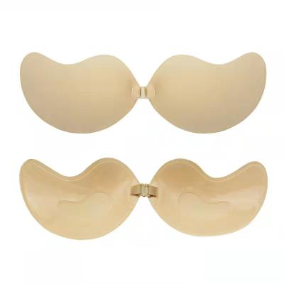 China Adjustable Front Buckle Silicone Bra Mango Shape Invisible Viable Strapless Silicone Bra for sale