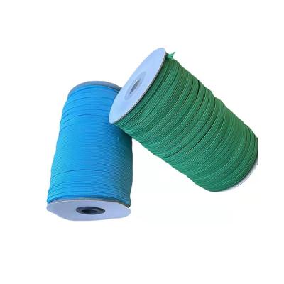 China Elastic Newly Designed Colorful Stretch Knit Elastic Band Braided Elastic Band Roll For Sewing for sale