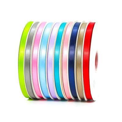 China Factory Wholesale Recyled Satin Polyester Silk Ribbon Single / Double Faced Ribbon For Decoration for sale