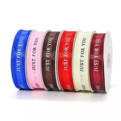 China Factory Price High Tenacity Pure Silk Organza Ribbon Luxury Ribbon Best Wishes Ribbon for sale