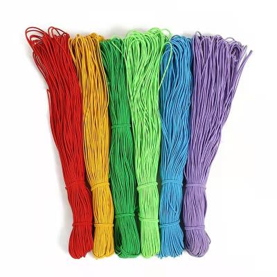 China 2.5mm Round Elastic Cord 3mm Colorful Polyester Elastic Round Cord Elastic Cord For Garment for sale