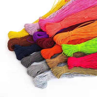 China Elastic Strong Stretch Round Braided Rope Latex Elastic Rope For Clothes for sale