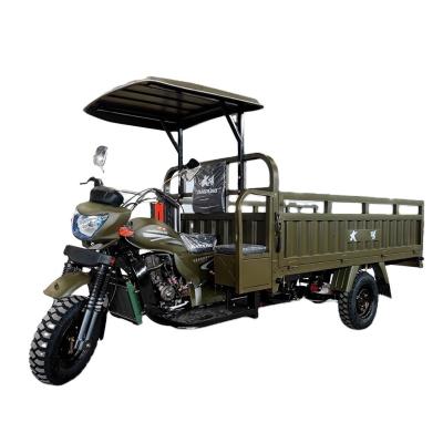 China Open Body Type 12V Construction Dump Tricycles Cargo Three Wheel Tricycles Gasoline Passenger Tricycle for sale