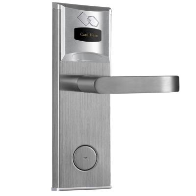 China Hotel+apartment IC card door lock key card electronic smart hotel master door lock made of aluminum alloy stainless steel for sale