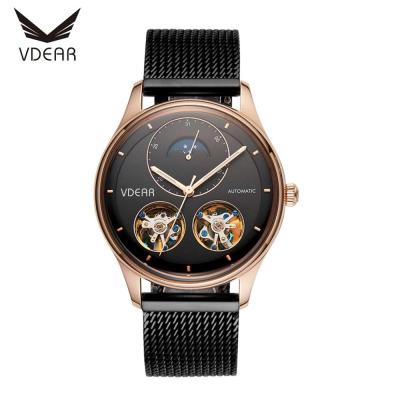 China DIVER Hollow Stainless Steel Luminous Moon Phase Movement Men Watches Automatic Watch for sale