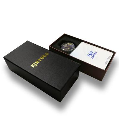 China Wholesale Paper Box Black Paper Display Watch Design Watch Storage Paper Watch Box for sale