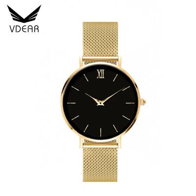 China Brand Fashion Watches Stainless Steel Back 3atm Water Resistant Quartz Alarm Watches For Ladies 2017 for sale