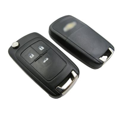 China Factory Price Chevrolet Cruze Plastic Key Cover With Logo 3 Button Chevrolet Flip Remote Key Cover for sale