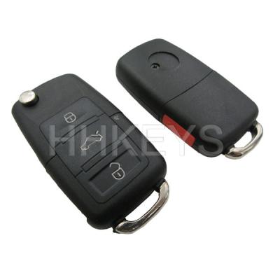 China Replace VW Passat B5 Flip Key Cover Remote Key Shell FOB Buttons 3+1 Car Key for sale