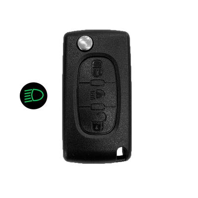 China Replace Flip Folding Remote Key Fob Shell For C3 C4 C5 Picasso Car Key 3 Button Light Button Key Cover CE0523 CE0536 for sale