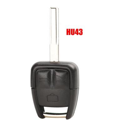 China Blank HU43 Uncut Plastic Car Remote Key Shell Case For OPEL VAUXHALL Vectra Zafira Omega Astra 3 Buttons Replacement Key Fob for sale