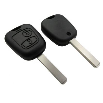 China High Quality Plastic 2 Button Remote Key Blank With VA2 Blade For 307 407 Car Key Shell for sale