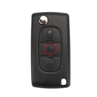 China Lightweight Replacemnt Replacement 3 Buttons Folding Flip Key Shell Case For 307 308 407 C4 C5 Berlingo Car Key CE0536 CE0523 for sale