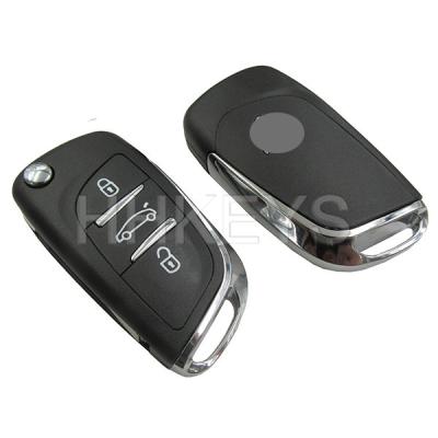 China Plastic+Metal 3 Button Modified Flip Remote Key Shell for sale