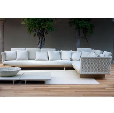 China Outdoor Furniture Modern Sectional Garden Furniture Rope Leisure Sofa Set Patio Sofa Set for sale