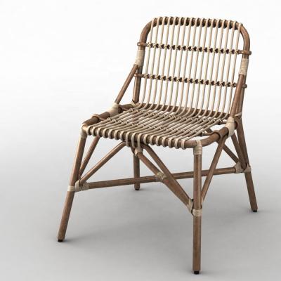 China Modern high quality Scandinavian light luxury wicker style HONGKAI arm aluminum pe rattan outdoor modern chair for sale