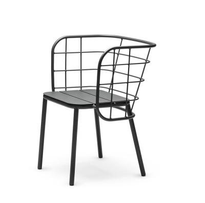 China Modern Commercial Metal Patio Outdoor Dining Chair For Garden Hotel Restaurant for sale