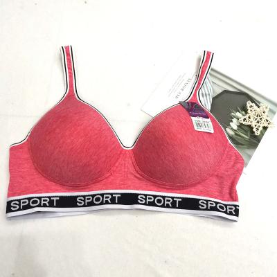 China Good quality viable world cup colored cotton underwear bras clothing woman sports bra for sale