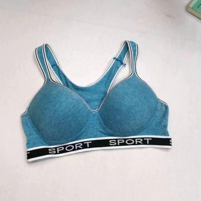 China Large Full Cup C Breathable Fitness Wear Comfortable Soft Wireless Padded Sports Bra for sale