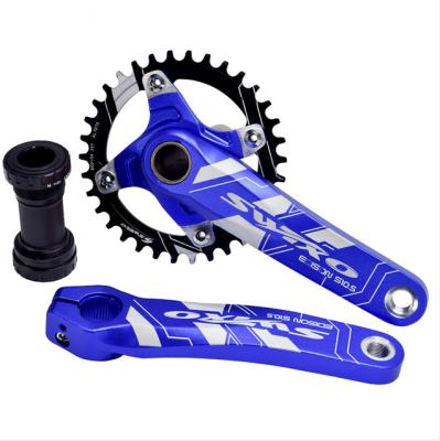 China 2021 Hot Sale Aluminum Alloy 6061 T6 Cavity Integrated Crank 32T 34T 36T 38T 104BCD Chainring 170mm MTB Bicycle Crankset for sale