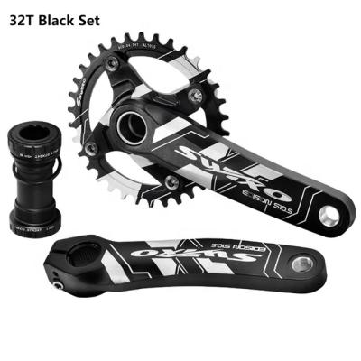 China 6061 T6 Aluminum Alloy SWTXO Bike Crankset Narrow 170mm GXP Crankset 104BCD MTB Chainring Wide 32/34/36/38T With Bottom Bracket for sale