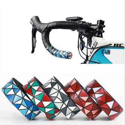 China 2021 New PU+EUA Bicycle Handlebar Tape With 2 Bar Grips Breathable EVA Soft Non-Slip Belt Cycling Straps Road Bike Accessories for sale