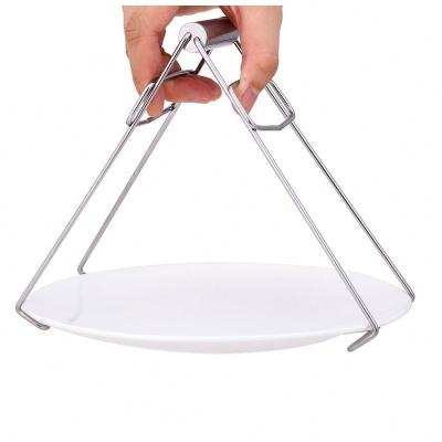 China Sustainable Household Simple Dish Holder Kitchen Anti-scalding Creative Dish Clips Non-slip Stainless Steel Pick Up Dish for sale