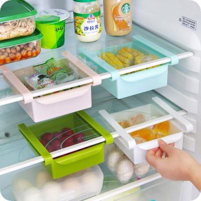 China Sustainable Home Kitchen Refrigerator Storage Organizer Accessories Refrigerator Fridge Organizer freezer Bins refrigerator storage box for sale