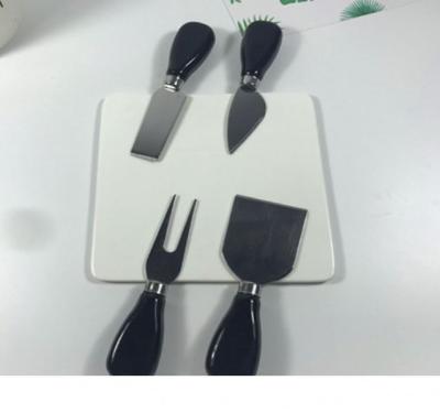 China Sustainable Stainless Steel Cheese Knife and forks Collection Cheese Knife Set for Cheese Pizza for sale