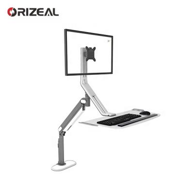 China Aluminum Casting New Design Aluminum Monitor Arm with Keyboard Tray OMM133 for sale