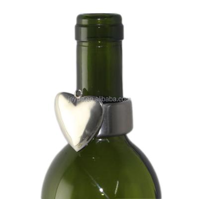 China Viable Hot Sale Bar Accessories Heart Shape Wine Ring , Drip Necklace for sale