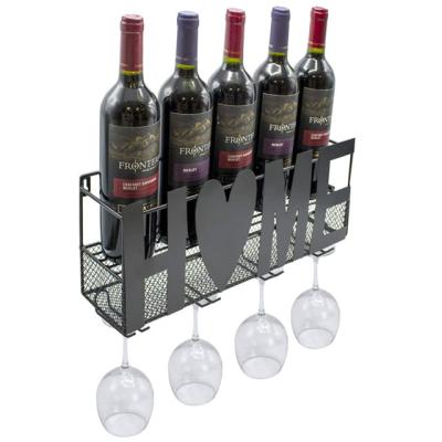 China Sustainable Custom Metal Wine Rack Wall Mounted Wine Rack for sale