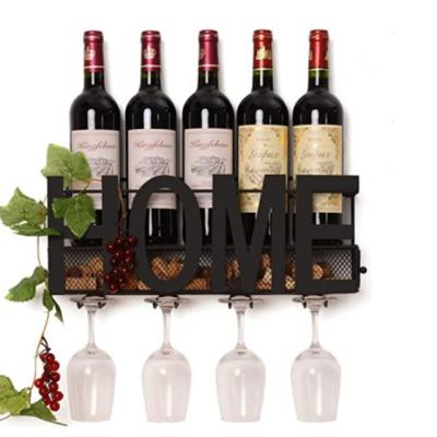 China Sustainable Wall Mounted Metal Wine Rack Wine Cork Storage Wine Hold for sale