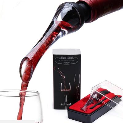 China Improves Bouquet and Flavor of Wine Wine Aerator Pour Spout Acrylic Decanter Pourer Aerating Bottle New for sale